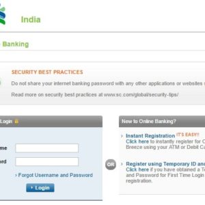 Register in Standard Chartered Online Banking India