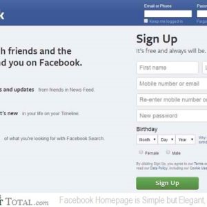 facebook home page