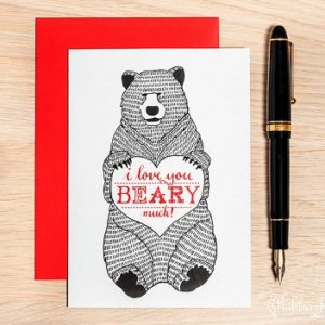 valentines day card bear