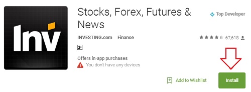 investing.com app on google play