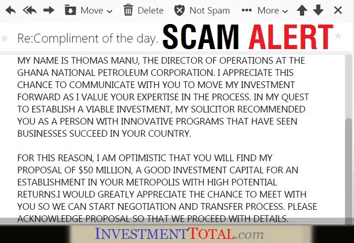 Scam Alert Good Investment Capital Offered with High Potential Returns