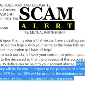 Scam Alert Mutual Partnership from David Louis Solicitors and Associates