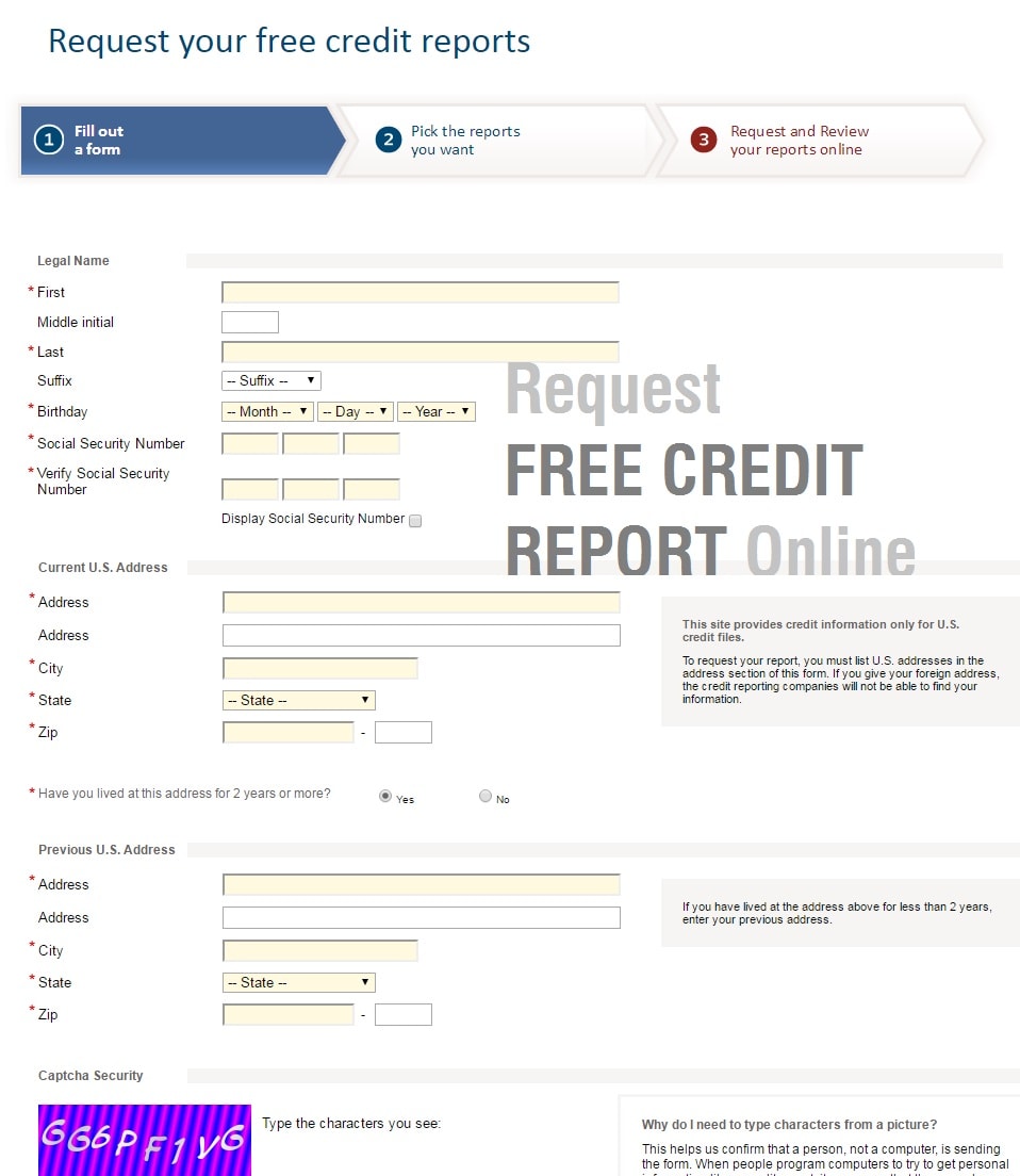free credit report online request form-min