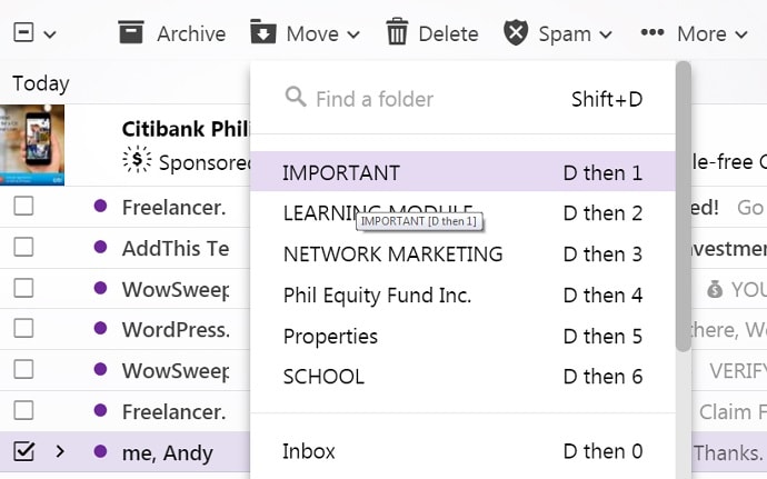 move-email-message-from-yahoo-inbox-to-specific-folder