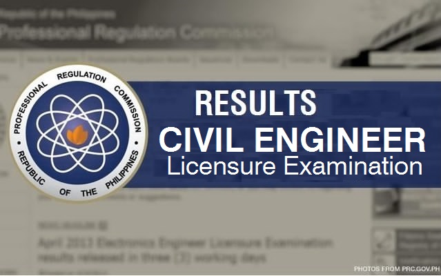 Civil Engineer Board Exam Results PRC