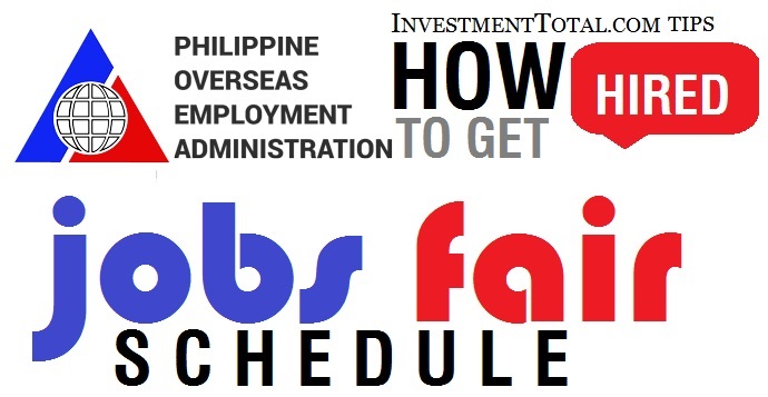 Jobs Fair Schedule POEA Philippines