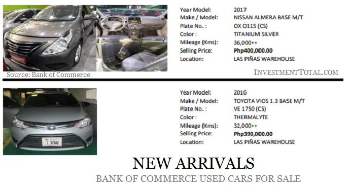 Used Cars for Sale from Bank of Commerce 2015 to 2017 Car Model