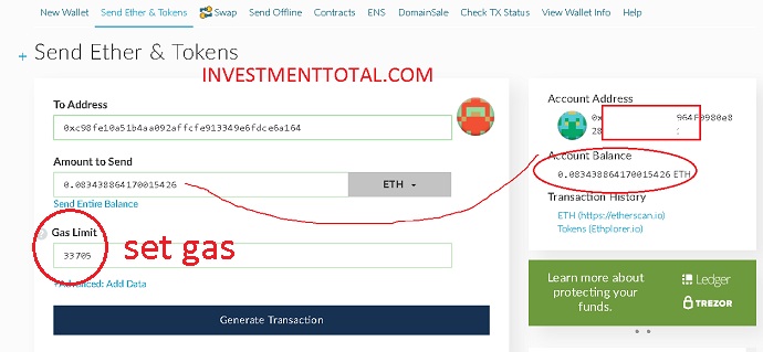 how to send ethereum to myetherwallet