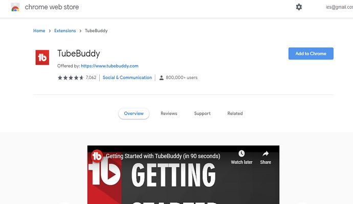 Image: TubeBuddy chrome extension free download