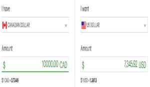 td exchange rate calculator