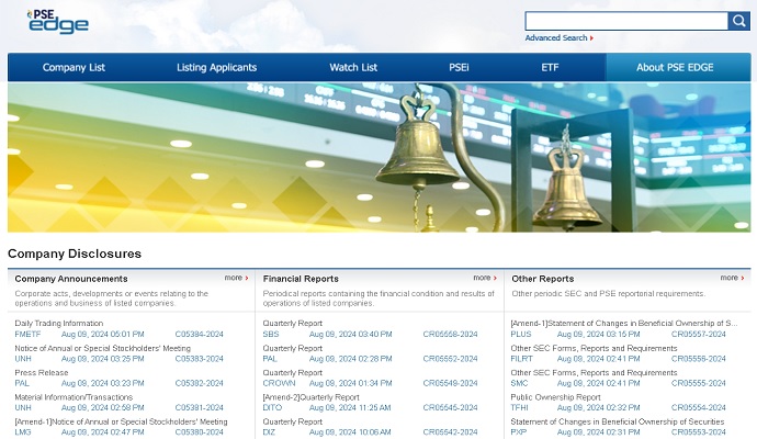 Philippine Stock Exchange EDGE Portal