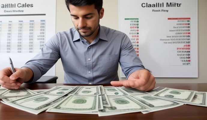 business owner counting money