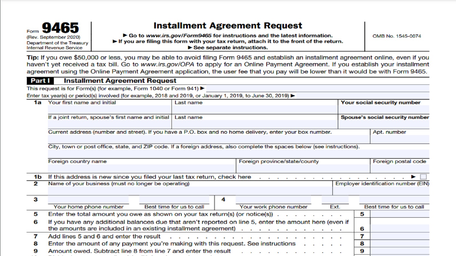 IRS Installment Plan PDF